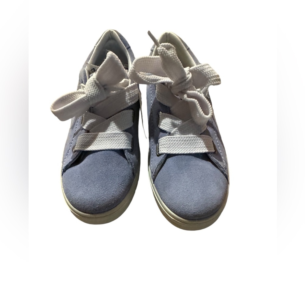 PRIMIGI Star⭐️ Girls Light Blue Suede Italian Leather Lace up Sneakers -Size 33 - Picture 7 of 15